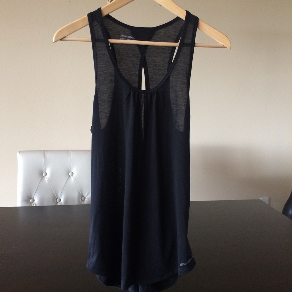 NEW Eddie Bauer Open Back Tank Black Small